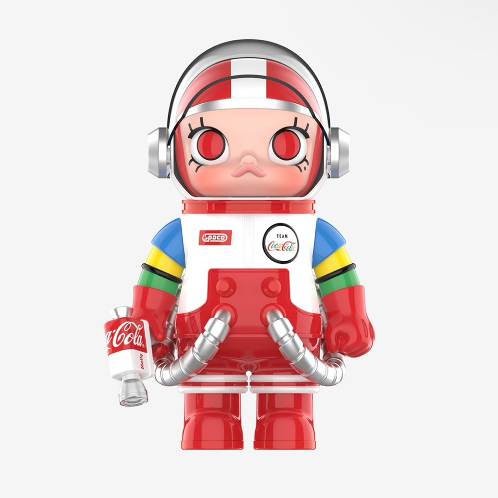 Authentic Pop Mart 400% Space Molly Coca Cola Astronaut Action Figure New NIB